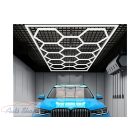 Hexagon méhsejt mennyezeti lámparendszer, 3.94 x 2.29 m , szabályozható fényerővel , Műhely Világítás Rendszer