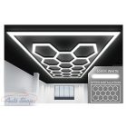 Hexagon méhsejt mennyezeti lámparendszer, 3.94 x 2.29 m , szabályozható fényerővel , Műhely Világítás Rendszer