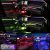 LED Ambient Tuning Lights  6 az 1-ben autóbelső akril vezetőszálas csík RGB 64 színben 