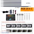LED Ambient Tuning Lights  18 az 1-ben autóbelső akril vezetőszálas csík RGB 64 színben 