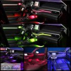 LED Ambient Tuning Lights  18 az 1-ben autóbelső akril vezetőszálas csík RGB 64 színben 