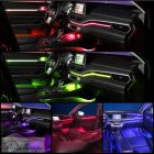 LED Ambient Tuning Lights  6 az 1-ben autóbelső akril vezetőszálas csík RGB 64 színben 