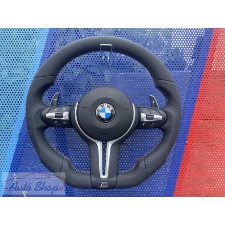 BMW M sport M3 F1 kormánykerék BMW  F20 2 3 F30 4 X1 X2 X3 X4 X5 F15 X6 M-es kék piros varratokkal 