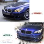 BMW E60 , E61 M-Tech , M-Packet M-es Fényes fekete első Lippe , Spoiler Toldat  2003-2010