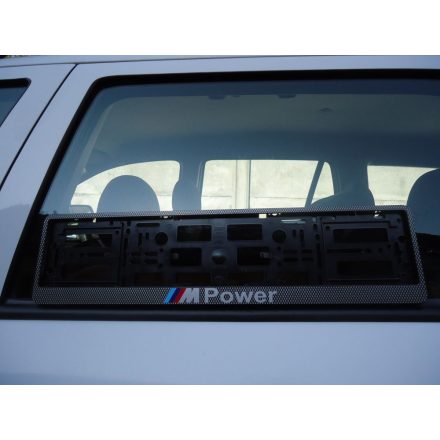 BMW  KARBON M POWER RENDSZÁMTÁBLA E30,E34,E36,E46,E39,E60,E90,E70 STB...