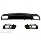 Mercedes A-Class W176 A45 Facelift AMG Design Hátsó diffúzor kipufogóvégekkel fényes fekete ( 2012-2015 )