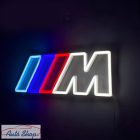 BMW M neonreklám,  autós LED neon éjszakai lámpa,  BMW GARAGE BMW - Garázstábla  40 x 15 cm