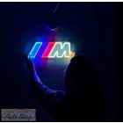 BMW M neonreklám,  autós LED neon éjszakai lámpa,  BMW GARAGE BMW - Garázstábla  40 x 15 cm