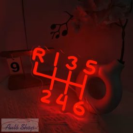   Autószerelő műhely LED tábla neonreklám dekoráció , autós LED neon éjszakai lámpa,  BMW GARAGE - Garázstábla  21,8 x 25,4 cm