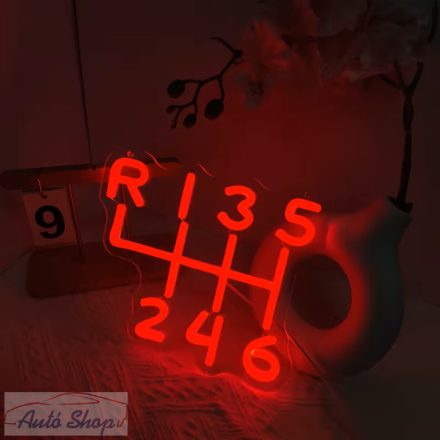 Autószerelő műhely LED tábla neonreklám dekoráció , autós LED neon éjszakai lámpa,  BMW GARAGE - Garázstábla  21,8 x 25,4 cm