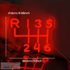 Autószerelő műhely LED tábla neonreklám dekoráció , autós LED neon éjszakai lámpa,  BMW GARAGE - Garázstábla  21,8 x 25,4 cm