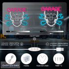 Autószerelő műhely LED tábla  neonreklám dekoráció , autós LED neon éjszakai lámpa,  BMW GARAGE - Garázstábla  38 x 28,7 cm