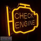 Autószerelő műhely LED tábla "Check Engine" neonreklám dekoráció , autós LED neon éjszakai lámpa,  BMW GARAGE - Garázstábla  30 x 22,5 cm