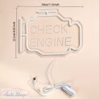 Autószerelő műhely LED tábla "Check Engine" neonreklám dekoráció , autós LED neon éjszakai lámpa,  BMW GARAGE - Garázstábla  30 x 22,5 cm