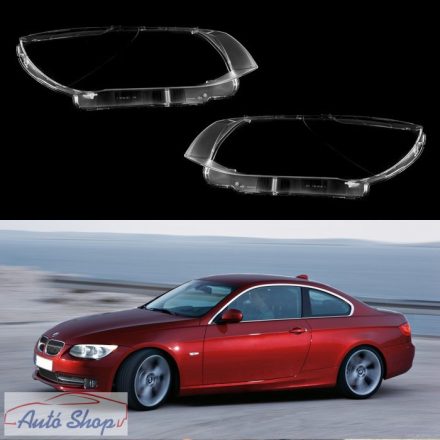 BMW E92 Coupe  , E93 LCI Cábrió  LÁMPA BÚRA  SZETT 2010-2013,  lámpabúra fényszóró búra Minőségi termék