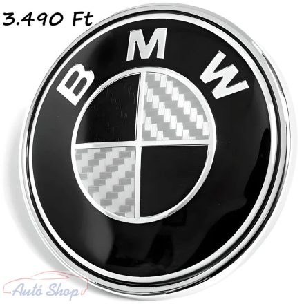 BMW Embléma FEKETE-FEHÉR Carbon  82, 74mm, 78mm Minőségi termék 