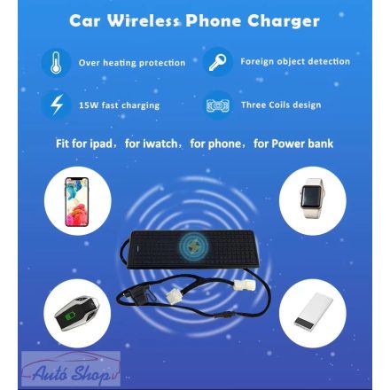 Vezeték nélküli telefon töltő BMW F30 F31 F32 F33 F34 F35 F36 M4 F82 3 4 Szériákhoz 15w gyors töltő funkció Belső Töltőlap Telefontartó 