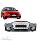 Audi A3 (8V) Facelift RS3 Design Komplett Első Bodykitt Lökhárító szett Fényes fekete hűtőráccsal  Évj.: 2016 - 2019