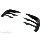  Mercedes E-osztály W213 S213 C238 A238 Facelift Fényes fekete Első lökhárító spoilerek, toldat oldalsó uszonyok (2020-up)  AMG Sport Line modellekhez