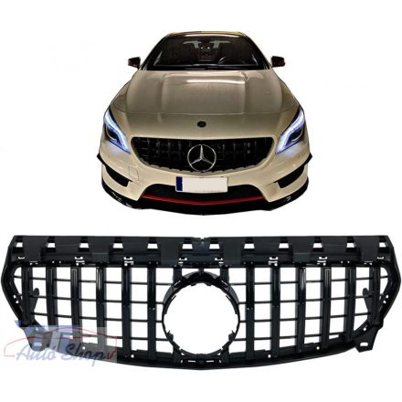 Mercedes CLA C117 X117 W117 Facelift  Hűtőrács CLA45 GT-R Panamericana AMG Design  Fényes Fekete modell (2016-2018)