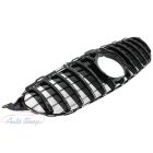 Mercedes C-osztály Hűtőrács GT GT-R AMG Panamericana W205 Sedan S205 T-Modell A205 Cabriolet C205 Coupe Facelifthez (2018.03-2020) Fényes Fekete