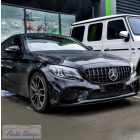 Mercedes C-osztály Hűtőrács GT GT-R AMG Panamericana W205 Sedan S205 T-Modell A205 Cabriolet C205 Coupe Facelifthez (2018.03-2020) Fényes Fekete