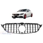 Mercedes Benz W205 C205 C-osztály 2014-2018 Fényes fekete hűtőrács Panamerica AMG GT-R stílusban (360fokos kamerával) Minőségi termék