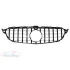 Mercedes Benz W205 C205 C-osztály 2014-2018 Fényes fekete hűtőrács Panamerica AMG GT-R stílusban (360fokos kamerával) Minőségi termék