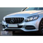 Mercedes-Benz C-Klasse (W205) AMG GT-R Panamericana Jelnélküli Hűtőrács Fekete-Króm Évj.: 2014 - 2018 Minőségi termék