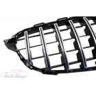 Mercedes Benz W205 C205 C-osztály 2014-2018 króm - fekete hűtőrács Panamerica AMG GT-R stílusban (360fokos kamerával) Minőségi termék