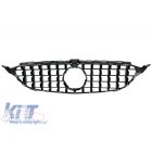 Mercedes Benz W205 C205 C-osztály 2014-2018 króm - fekete hűtőrács Panamerica AMG GT-R stílusban (360fokos kamerával) Minőségi termék