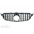 Mercedes Benz W205 C205 C-osztály 2014-2018 Fényes fekete hűtőrács Panamerica AMG GT-R stílusban  Minőségi termék