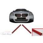 BMW díszléc szett V-merevítő , első hűtőrács dekoratív díszek Rácscsíkok Betétek alkalmas BMW 1 2 3 4 5 6 7 Szériára Piros