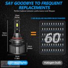 LEDriving  H4 H19 R2 +300% 50W 12V 6000K LED készlet LED izzó  autós fényszóró, nagy teljesítményű  12000LM