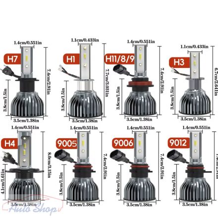 H1 LED IZZÓ CANBUS 22.000 lumen  160W 1860 CSP chip  8000K