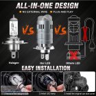 H4 LED izzó autós fényszóró, nagy teljesítményű CANBUS izzó 1:1 Új Generációs Turbo led izzó 800000LM fényszóró izzó világítás