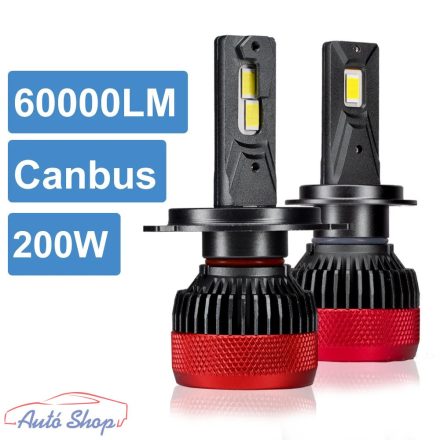 9012(HIR2) LED IZZÓ 200W 60000LM autólámpa  3570 CSP Chip  6000K 12V 24V