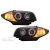 Angel Eyes fényszórók BMW 1-es széria E81 E82 E87 E88 (2004-2011) modellekhez, fekete színben