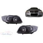 Angel Eyes fényszórók BMW 3-as szériához (E90, E91, 2005-2011) fekete színben 63116942721, 63116942747, 63116942722, 63116942748