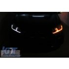 VW Golf 6 VI-hoz  LED-es fényszórók Facelift G7.5 Look Piros  dinamikus szekvenciális kanyarodó lámpákkal 2008-2013