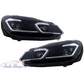   VW Golf 6 VI-hoz  LED-es fényszórók Facelift G7.5 Look Silver  dinamikus szekvenciális kanyarodó lámpákkal 2008-2013