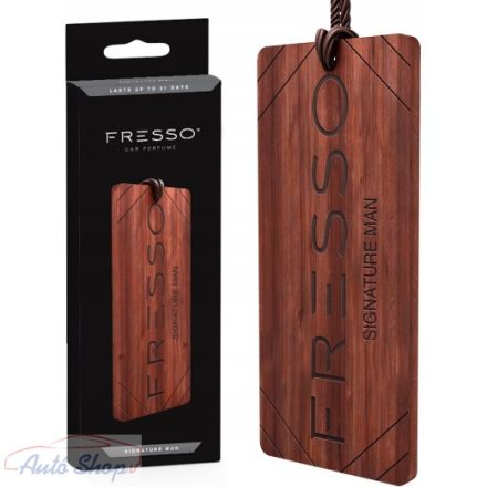 FRESSO Signature Man Luxus autóillatosító prémium autóillatosító  autóparfüm Hanger fa lógó illat Légfrissítő 