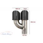 Karbon Kipufogó Végek Polírozott Kivitelű  kipufogó vég pár Kipufogóvégek