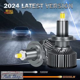  H7 LED izzó  autós fényszóró, nagy teljesítményű CANBUS 360 projektor lencsékhez 800000LM H11 H1 H3 LED H8 fényszóró izzó világítás
