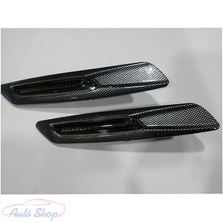 BMW E60 Limuzin , E61 Touring karbon hatású  ledes irányjelző , index  E60,E61,E81,E82,E88,E87,E90,E91,E92,E93