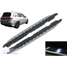   MERCEDES-BENZ GLS SUV X167 Küszöb  alumínium küszöb fellépő szett  LED-es világítással 2019-