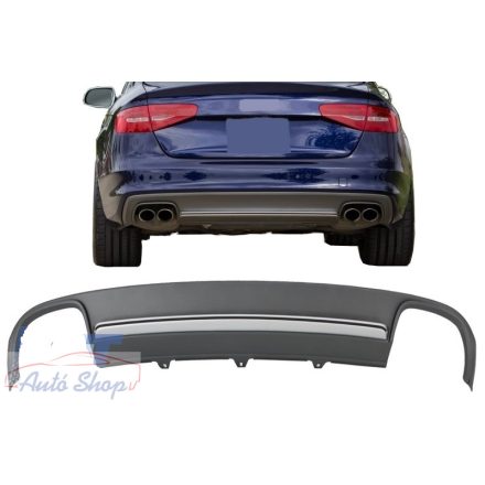 Audi A4 (B8) S4 Design Hátsó Diffúzor Spoiler Lipe Évj.: 2012 - 2015