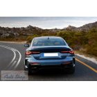 BMW G22 , G23  M440i hátsó lökhárítóba M Performance stílusú lakkozott fekete műanyag diffúzor fekete kipufogóvégekkel