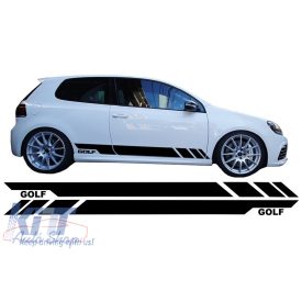   Volkswagen Golf 5 / 6 / 7 / 8 Oldal Dekor Fekete Matrica  Készlet Évj. 2003-tól