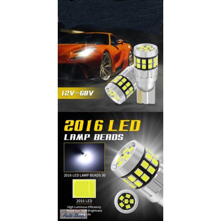T10  LED 168 194 W5W   CANBUS FEHÉR FÉNYŰ